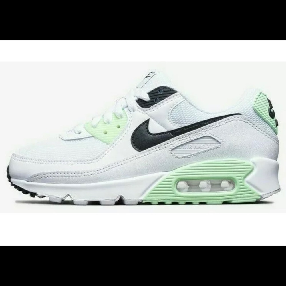 Nike Air Max 90 White Green CT1039-101 Women’s Sz - Picture 3 of 8